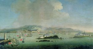 A Sea Battle off the Coast of Louis Berg, Canada by Peter Monamy